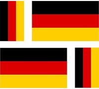4 x German Flag Stickers for Car Motorcycle Suitcase Laptop