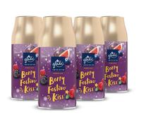 Glade Automatic Air Freshener Refills, Room Spray & Odour Eliminator for Home, Long-lasting Fragrance Infused with Essential Oils, Berry Festive Kiss, Pack of 4 (4 x 269ml)