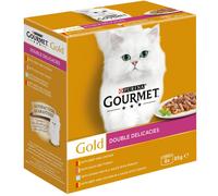 4 x Gourmet Gold Wet Cat Food - 3 + 1 Free! * - Double Delicacies Multipack (32 x 85g)