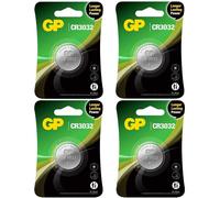 4 x GP 3032 Lithium Battery 3V Coin Cell - CR3032 DL3032 BR3032 Fob Remote