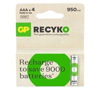 G & P Naturarznei Rechargeable Batteries ReCyko AAA 950mAh NiMH 1.2V Pack of 4 5yr warranty