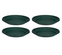 4 x Green Plastic Saucer 32cm