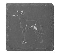 4 x 'Greyhound' 10cm Square Slate Coasters (CR00208931)
