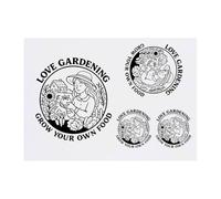 4 x 'Grow Your Own Food' Temporary Tattoos - Water Resistant, Skin-Safe, Non-Toxic Transfers, Mixed Sizes (TO00085842)