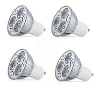 4 x GU10 3 W LED Light Bulbs 3x 1 W AC 85-265 V Cool White 6000 K 240 LM