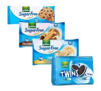 4 x Gullon Sugar Free Biscuits | Biscuit selection box, diabetic biscuits | Chocolate wafers, Vanilla Wafers, Chocolate Chips Cookies, Chocolate Twins Mixed Selection Biscuits Assorted