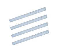 4 x Hainenko Clear Plastic Ruler 50cm | Multipack Shatter Resistant Hainenko ruler