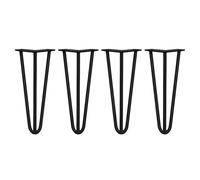 4 x Hairpin Legs / Hair Pin Legs Set SkiSki Legs Furniture Desk Bench Chair Table 12 Black