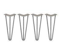 4 x Hairpin Legs / Hair Pin Legs Set SkiSki Legs Furniture Desk Bench Chair Table 12 Grey