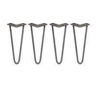 4 x Hairpin Legs / Hair Pin Legs Set SkiSki Legs Furniture Desk Bench Chair Table 12 Grey
