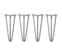 4 x Hairpin Legs / Hair Pin Legs Set SkiSki Legs Furniture Desk Bench Chair Table 12 Grey