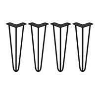 4 x Hairpin Legs / Hair Pin Legs Set SkiSki Legs Furniture Desk Bench Chair Table 14 Black