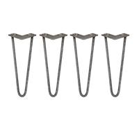 4 x Hairpin Legs / Hair Pin Legs Set SkiSki Legs Furniture Desk Bench Chair Table 14 Grey