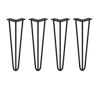 4 x Hairpin Legs / Hair Pin Legs Set SkiSki Legs Furniture Desk Bench Chair Table 16 Black