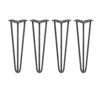 4 x Hairpin Legs / Hair Pin Legs Set SkiSki Legs Furniture Desk Bench Chair Table 16 Grey