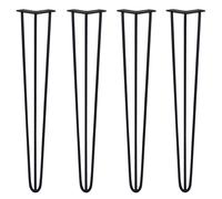 4 x Hairpin Legs / Hair Pin Legs Set SkiSki Legs Furniture Desk Bench Chair Table 28 Black