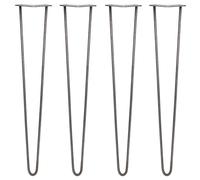 4 x Hairpin Legs / Hair Pin Legs Set SkiSki Legs Furniture Desk Bench Chair Table 28 Grey