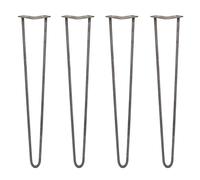 SkiSki 4 X Hairpin Leg - 28 - Unfinished - 2 Prong - 12M, Silver