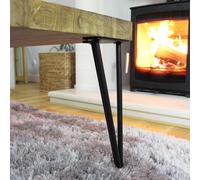 SkiSki Hairpin Table Legs 12” 30cm Pack of 4 Raw Steel Heavy Duty