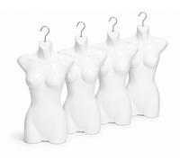 4 X Half Shell With Hooks Female Torso Upper Body Display Mannequin Torso