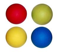 4 x Hard Rubber Dog Balls - Play n Shoot - Red, Green, Yellow & Blue