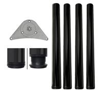 4 X Heavy Duty Adjustable Black Table Legs / Breakfast Bar / Desk - 710mm-740mm
