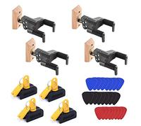 4 x Hercules GSP38WB PLUS Guitar Wall Hangers, 4 x HA101 Locks and 24 Pics