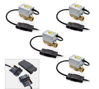 4 X Honeywell Home V4043H 1056 2 Port Motorised Zone Valve 22mm + 4 X Easy 5-Way Wiring Connector (Four Pack)