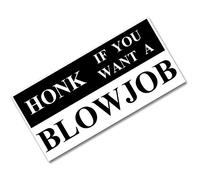 4 x Honk if - Car Stickers Removable Self Adhesive Waterproof Durable Vinyl Label Sticker 225mm x 106mm