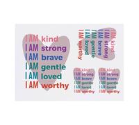 4 x 'I Am' Temporary Tattoos - Water Resistant, Skin-Safe, Non-Toxic Transfers, Mixed Sizes (TO00078956)