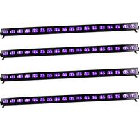 4 x Ibiza Light UV BAR 18 x 3W LED Batten Ultraviolet Blacklight DJ Disco