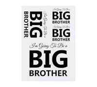 4 x 'Im Going To Be A BIG BROTHER' Temporary Tattoos - Water Resistant, Skin-Safe, Non-Toxic Transfers, Mixed Sizes (TO00079976)