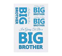 4 x 'Im Going To Be A BIG BROTHER' Temporary Tattoos - Water Resistant, Skin-Safe, Non-Toxic Transfers, Mixed Sizes (TO00079978)