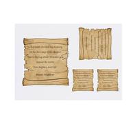 4 x 'In That Book Which Is My Memory' Temporary Tattoos - Water Resistant, Skin-Safe, Non-Toxic Transfers, Mixed Sizes (TO00082584)