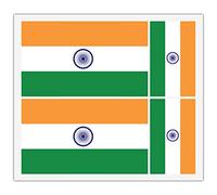 4 x Indian India Flag Vinyl Sticker for Car Bumper Mirror iPad Van Laptop