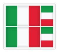 4 x Italy Italian Flag Vinyl Sticker for Car Bumper Mirror iPad Van Laptop