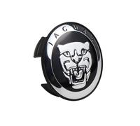 4 X JAGUAR GROWLER BLACK/CHROME 58mm ALLOY CENTRE HUB CAP XF XJ XJS XK S X-TYPE