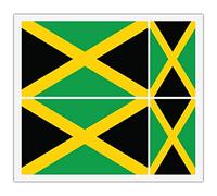 4 x Jamaican Jamaica Flag Vinyl Sticker for Car Bumper Mirror iPad Van Laptop