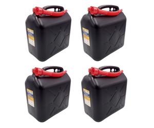 4 X Jerry Can 20L Fuel Spare Jcanister Plastic Diesel Petrol Oil