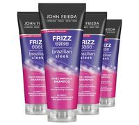 4 X John Frieda Frizz Ease Brazilian Sleek Immunity Shampoo 250ml Keratin Drops