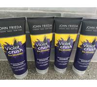 4 X John Frieda Violet Crush Purple Shampoo 250ml For Brassy Blonde Hair