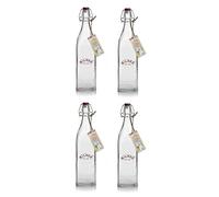 4 x Kilner Clip Top Glass Preserve Storage Bottle Olive Oil Food Dressing 0.55 Litre