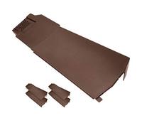 4 x Klober Contract Dry Verge Unit Pack for Gable/Apex Roof Tile Plastic End Cap - Left, Brown