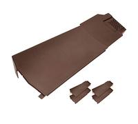 4 x Klober Contract Dry Verge Unit Pack for Gable/Apex Roof Tile Plastic End Cap - Right, Brown