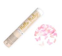 4 x Konfetti Streamer Cannon Bomb Confetti Cannon Gender Reveal Car Decoration (Girl Butterflies, 20 cm)