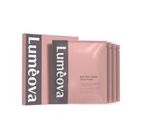 4 x Korean Collagen Face Masks - Hydrogel Second Skin Hydration Mask 4h - Anti-Wrinkle, Radiance, Intense Hydration - Marine Collagen & Hyaluronic Acid | Pack of 4 x 34g Lumèova Paris