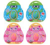 4 x Large Bath Bombs from Zimpli Kids, Ideal Party Bags, Favours, Presents, Rewards, Prizes, Children's Value Birthday Gifts for Boys or Girls, 2 x Cat & 2 x Turtle Animal Bath Bombs