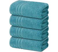 4 X Large Bath Towels 100% Egyptian Cotton High Absorbent 500 GSM Hotel Quality Jumbo Bath Towel Set (4, Teal)
