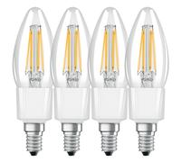 LEDVANCE Smart LED Lamp with Bluetooth, E14, Dimmable, Warm White (2700 K), Replaces Incandescent Lamps with 40 W, Controllable with Google and Alexa Voice Control, SMART+ BT Filament Dim, 1-Pack