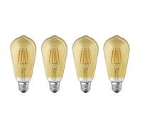4 X LED Smart+ Filament Edison ST64 6W=53W E27 Gold 680lm Extra Warm White Wifi